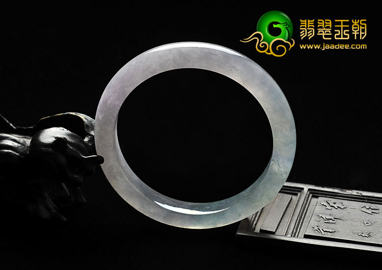 冰种紫罗兰晴水缅甸翡翠A货手镯（54.2mm）