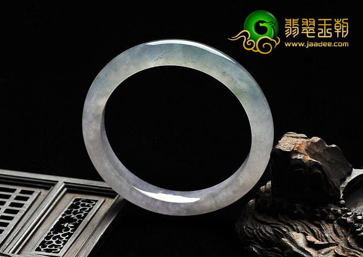 冰种紫罗兰晴水缅甸翡翠A货手镯（54.2mm）