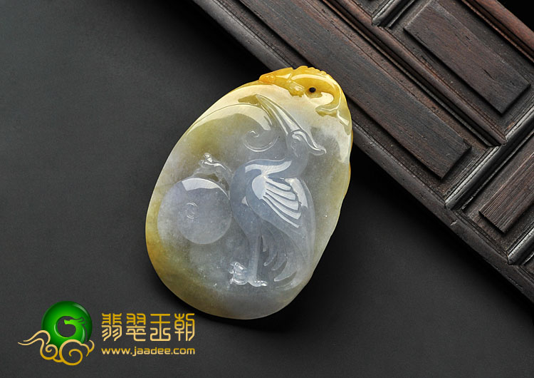 糯冰种黄翡缅甸翡翠A货一路连科挂件