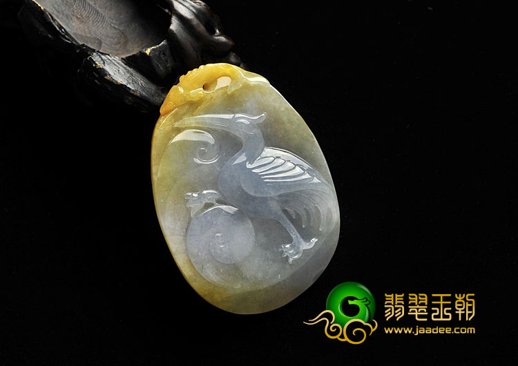糯冰种黄翡缅甸翡翠A货一路连科挂件