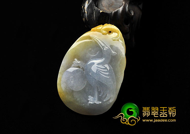 糯冰种黄翡缅甸翡翠A货一路连科挂件