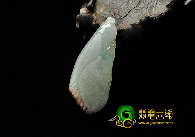 糯冰种红翡晴水缅甸翡翠A货玉兰花挂件