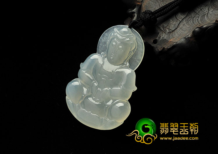 冰种缅甸翡翠A货观音挂件