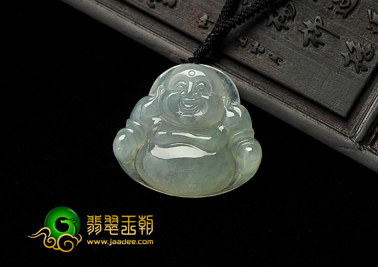 冰种晴水缅甸翡翠A货玉佛挂件