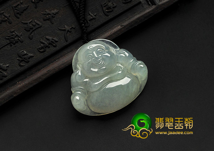 冰种晴水缅甸翡翠A货玉佛挂件