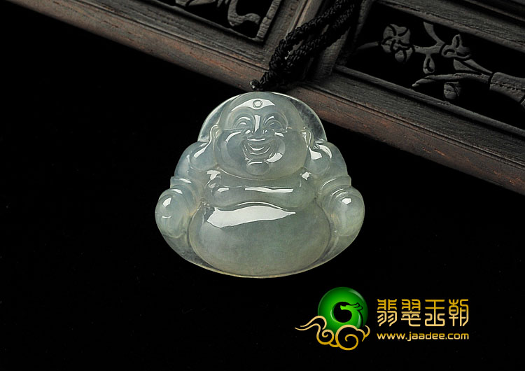 冰种晴水缅甸翡翠A货玉佛挂件
