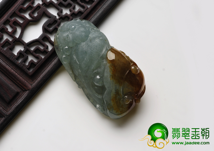 冰种晴水褐红翡缅甸翡翠A货英明神武挂件