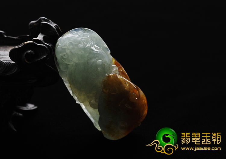 冰种晴水褐红翡缅甸翡翠A货英明神武挂件