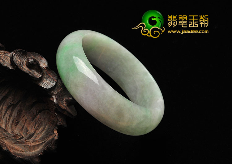 糯冰种春带彩缅甸翡翠A货手镯（51.1mm）