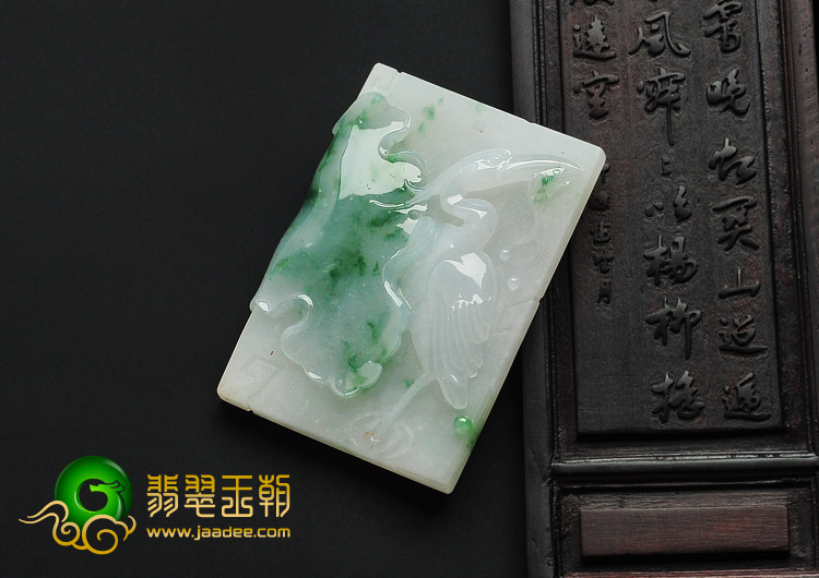 糯冰种飘花缅甸翡翠A货一路连科挂件
