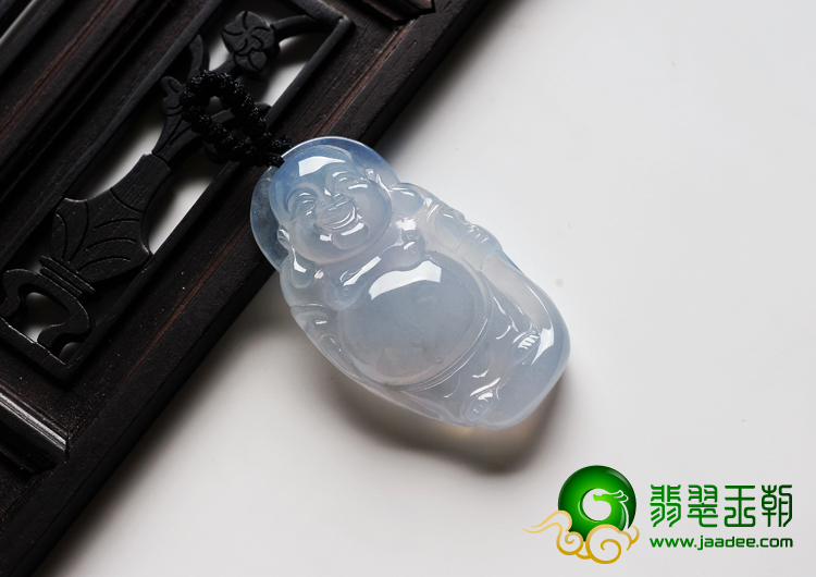 冰种晴水缅甸翡翠A货站佛挂件
