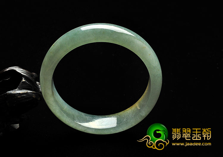 糯冰种晴水黄翡缅甸翡翠A货手镯（52.2mm）