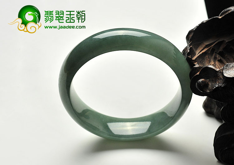 糯冰种蓝水缅甸翡翠A货手镯（52.2mm）