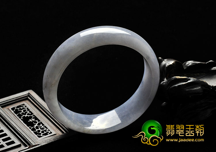 糯冰种紫罗兰缅甸翡翠A货手镯（58mm）