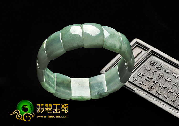 feicui糯冰种晴水缅甸翡翠A货手链