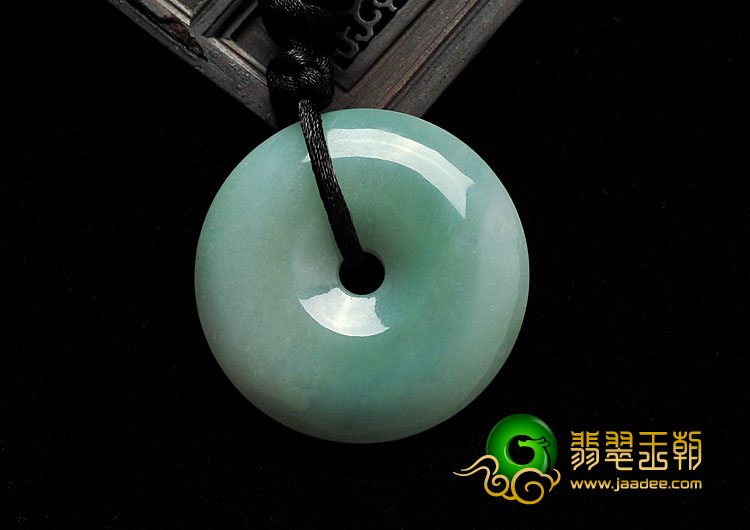 糯冰种晴水缅甸翡翠A货平安扣挂件