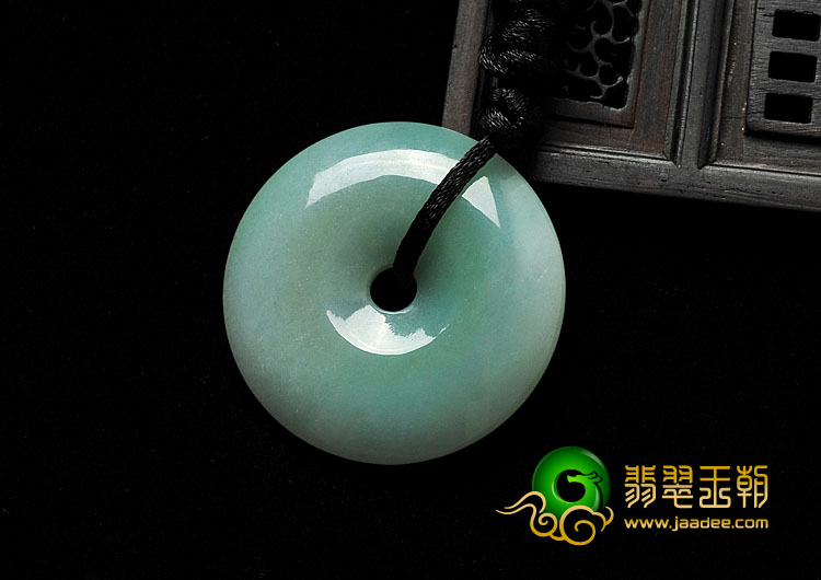 糯冰种晴水缅甸翡翠A货平安扣挂件