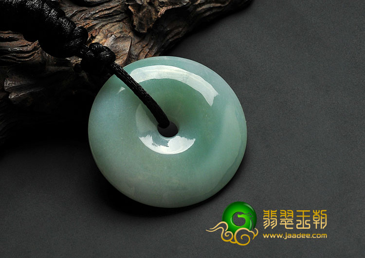 糯冰种晴水缅甸翡翠A货平安扣挂件
