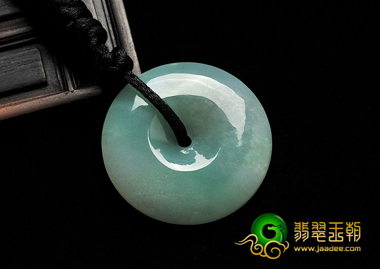 糯冰种晴水缅甸翡翠A货平安扣挂件