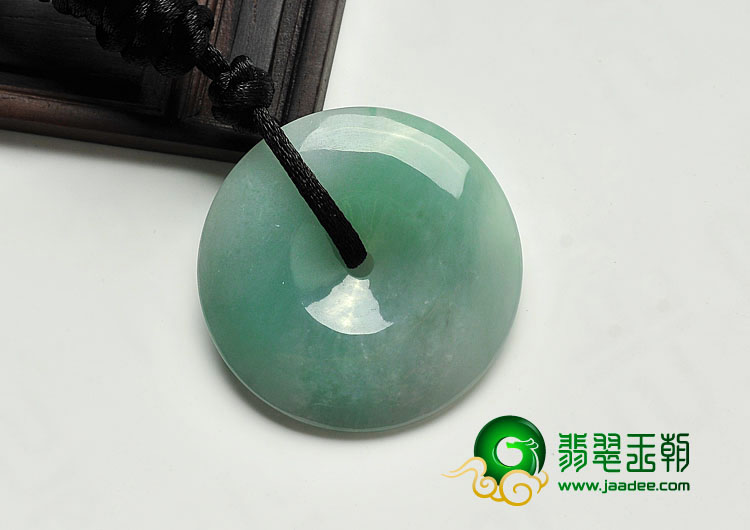 糯冰种晴水缅甸翡翠A货平安扣挂件