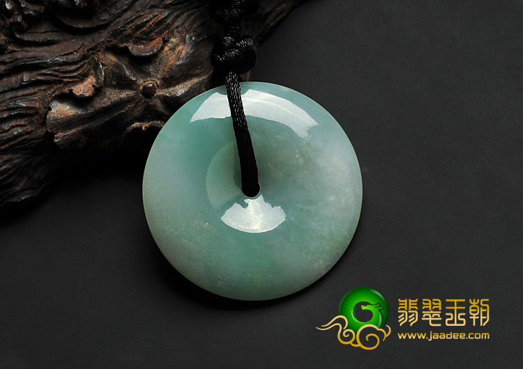 糯冰种晴水缅甸翡翠A货平安扣挂件