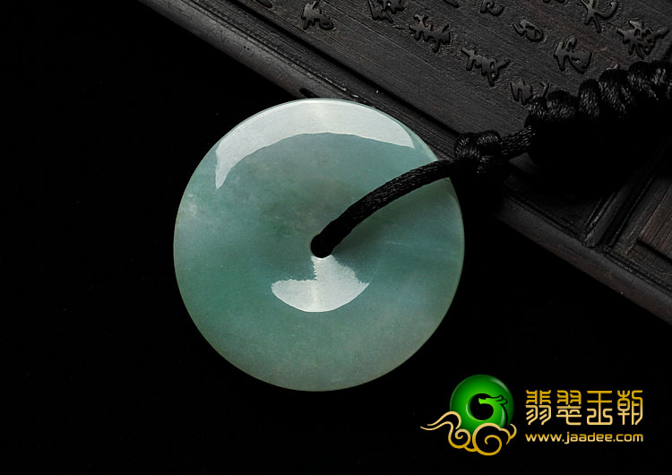 糯冰种晴水缅甸翡翠A货平安扣挂件