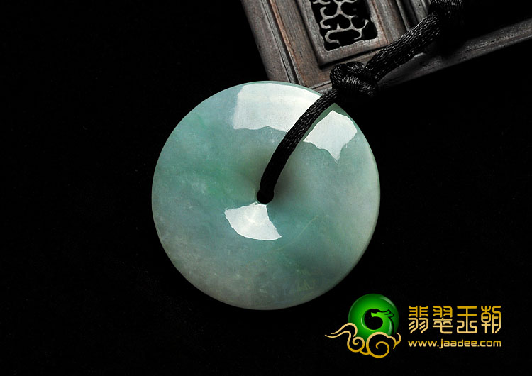 糯冰种晴水缅甸翡翠A货平安扣挂件