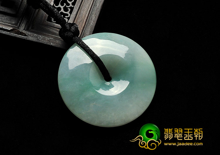 糯冰种晴水缅甸翡翠A货平安扣挂件