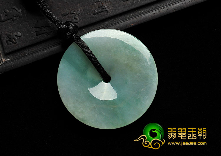 糯冰种晴水缅甸翡翠A货平安扣挂件