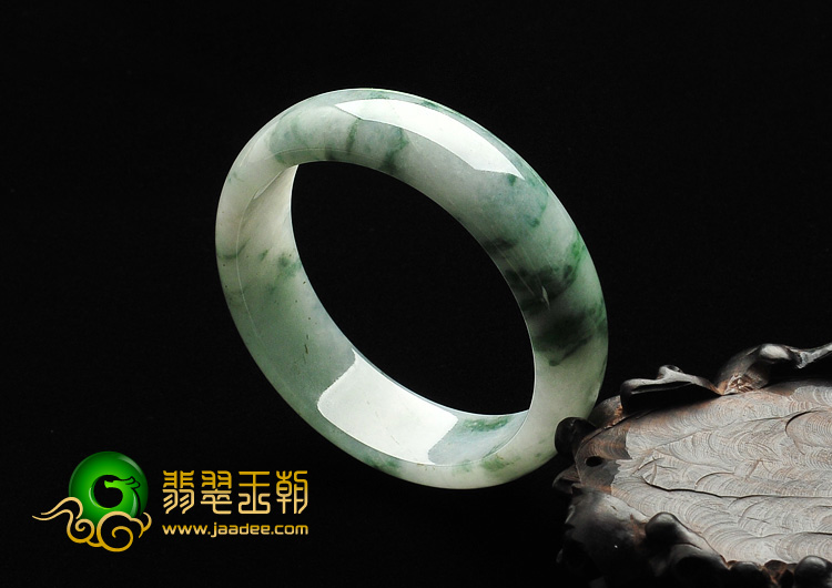 糯冰种飘花缅甸翡翠A货手镯（54.1mm）