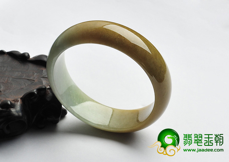 细糯种褐黄翡缅甸翡翠A货手镯（56mm）