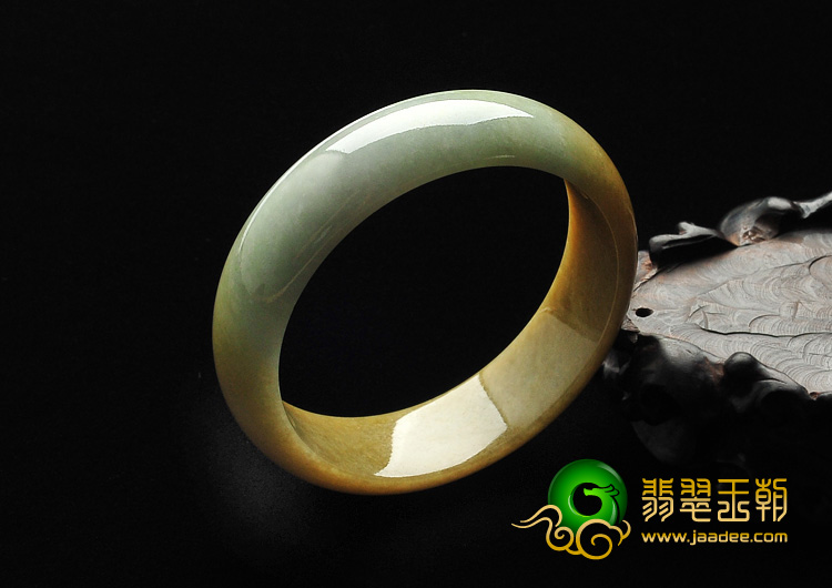 细糯种褐黄翡缅甸翡翠A货手镯（56mm）