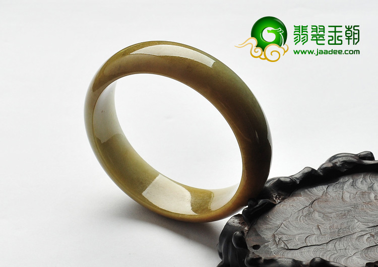细糯种褐黄翡缅甸翡翠A货手镯（56.1mm）