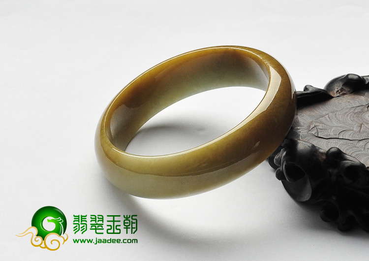细糯种褐黄翡缅甸翡翠A货手镯（56.1mm）