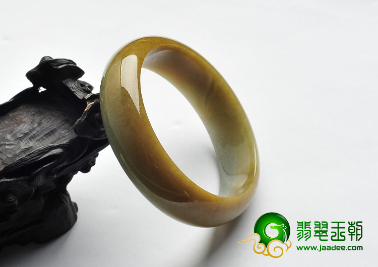 细糯种褐黄翡缅甸翡翠A货手镯（56.1mm）