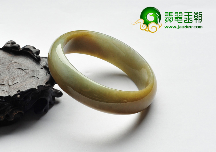 细糯种褐黄翡缅甸翡翠A货手镯（56.1mm）