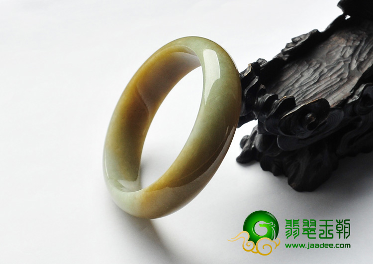 细糯种褐黄翡缅甸翡翠A货手镯（56.1mm）