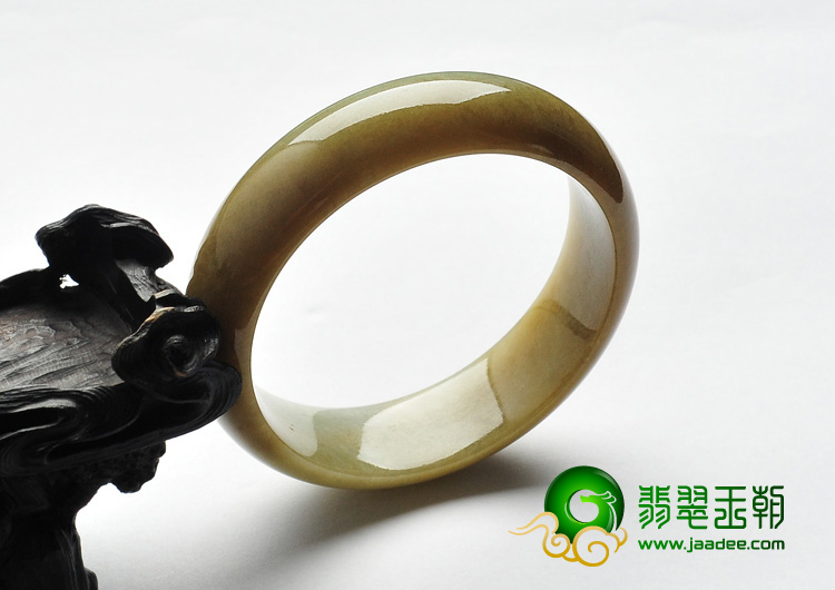 细糯种褐黄翡缅甸翡翠A货手镯（56.1mm）