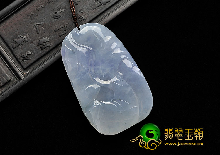 冰种紫罗兰缅甸翡翠A货英明富贵挂件
