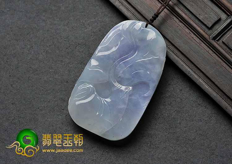 冰种紫罗兰缅甸翡翠A货英明富贵挂件
