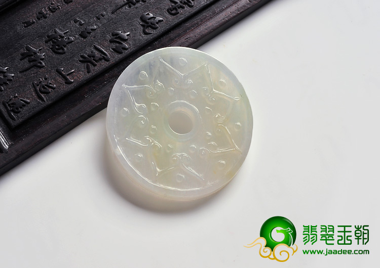 糯冰种淡黄翡缅甸翡翠A货平安扣挂件