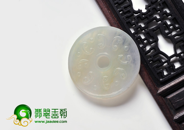 糯冰种淡黄翡缅甸翡翠A货平安扣挂件