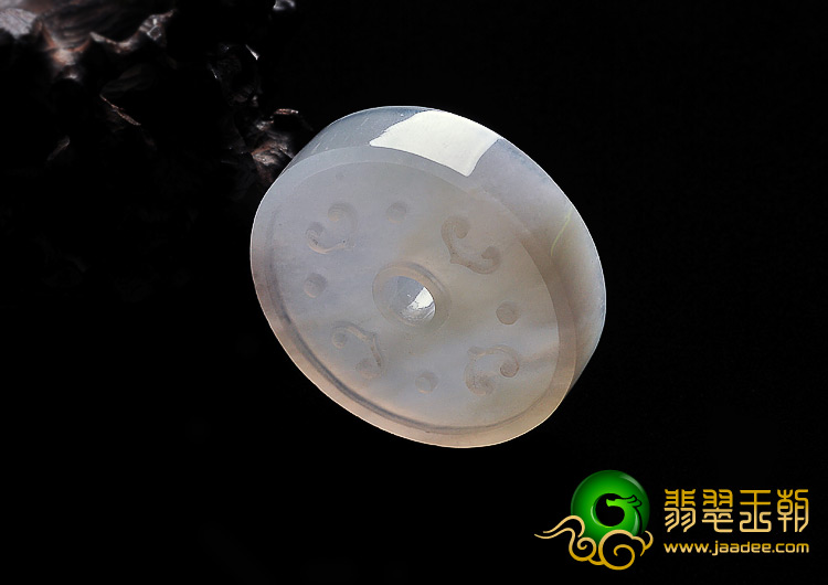 糯冰种淡黄翡缅甸翡翠A货平安扣挂件