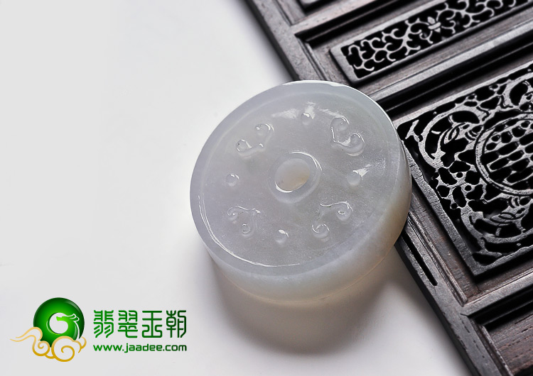 糯冰种淡黄翡缅甸翡翠A货平安扣挂件