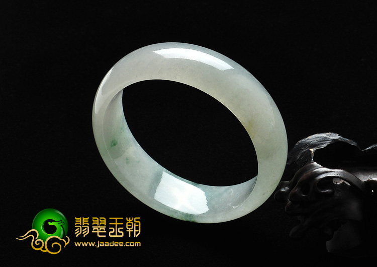 冰种飘花缅甸翡翠A货手镯（56.4mm）