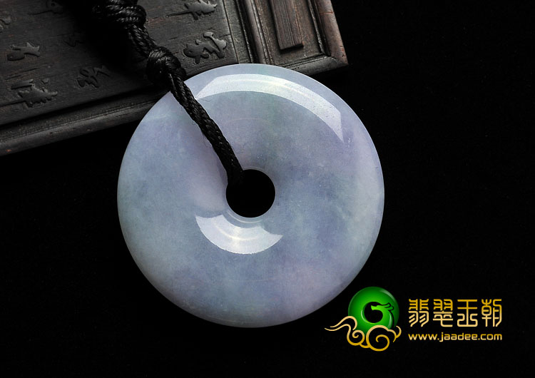 糯冰种春带彩缅甸翡翠A货平安扣挂件