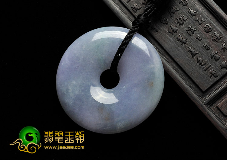 糯冰种春带彩缅甸翡翠A货平安扣挂件