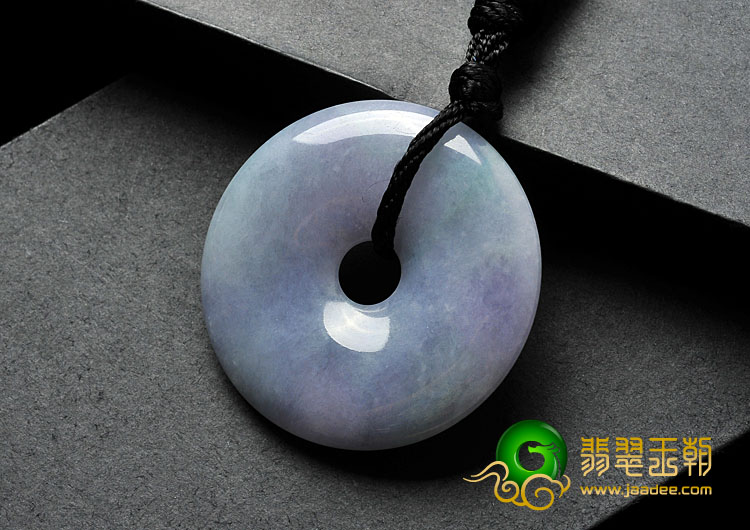 糯冰种春带彩缅甸翡翠A货平安扣挂件