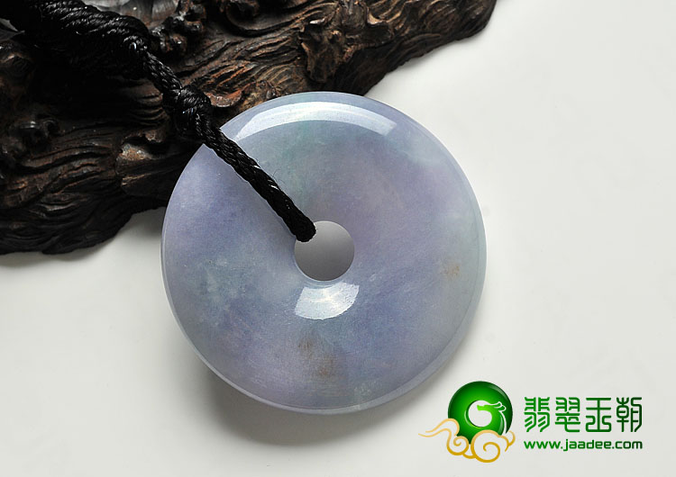 糯冰种春带彩缅甸翡翠A货平安扣挂件