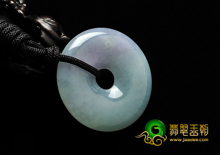 糯冰种春带彩缅甸翡翠A货平安扣挂件